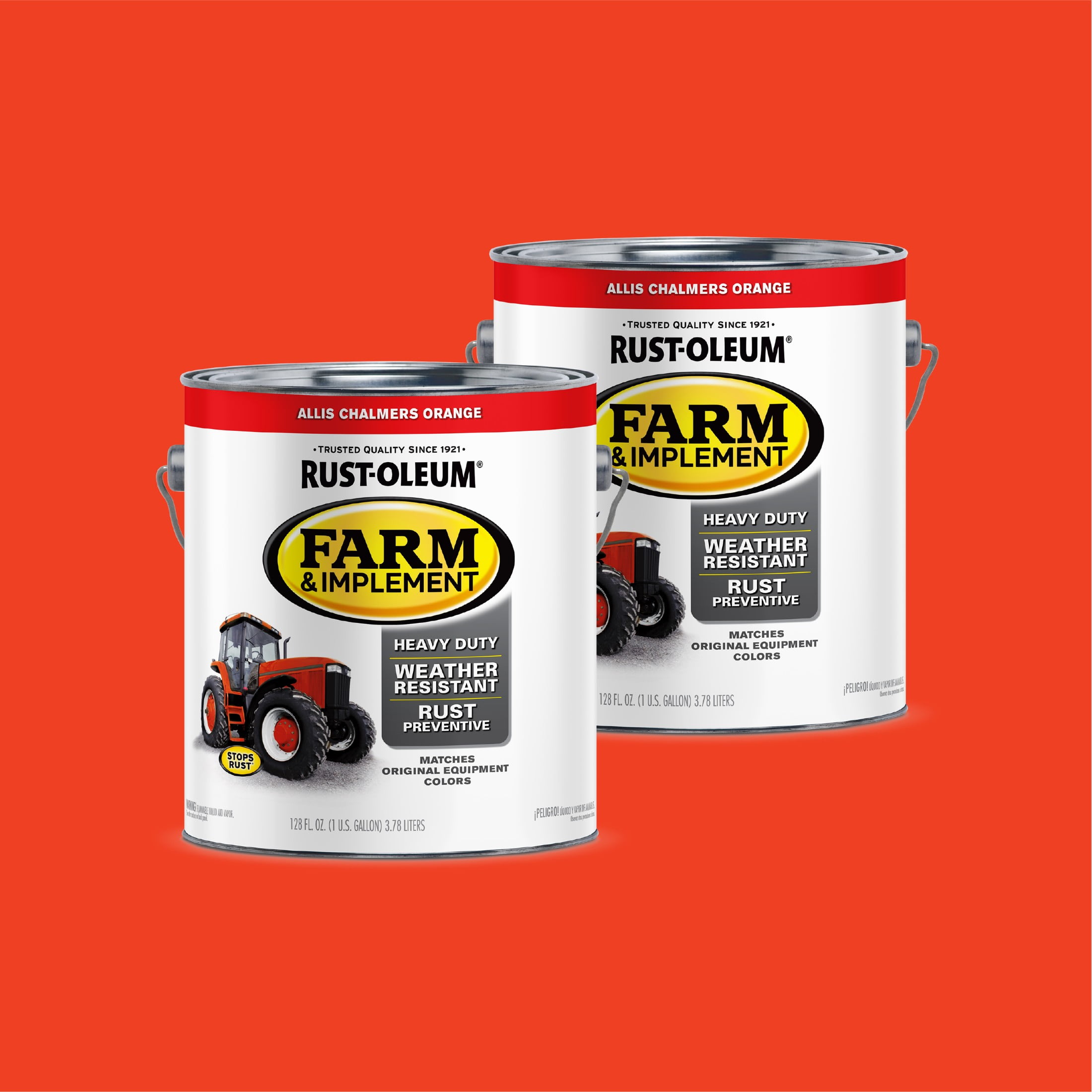 2 Pack, Allis Chalmers Orange, Rust-Oleum Specialty Gloss Farm and