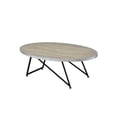 thumbnail image 1 of Allis Weathered Gray Oak & Metal Finish Coffee Table, 1 of 6