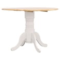 thumbnail image 1 of Allison Round 40-inch Drop Leaf Extension Dining Table White, 1 of 10