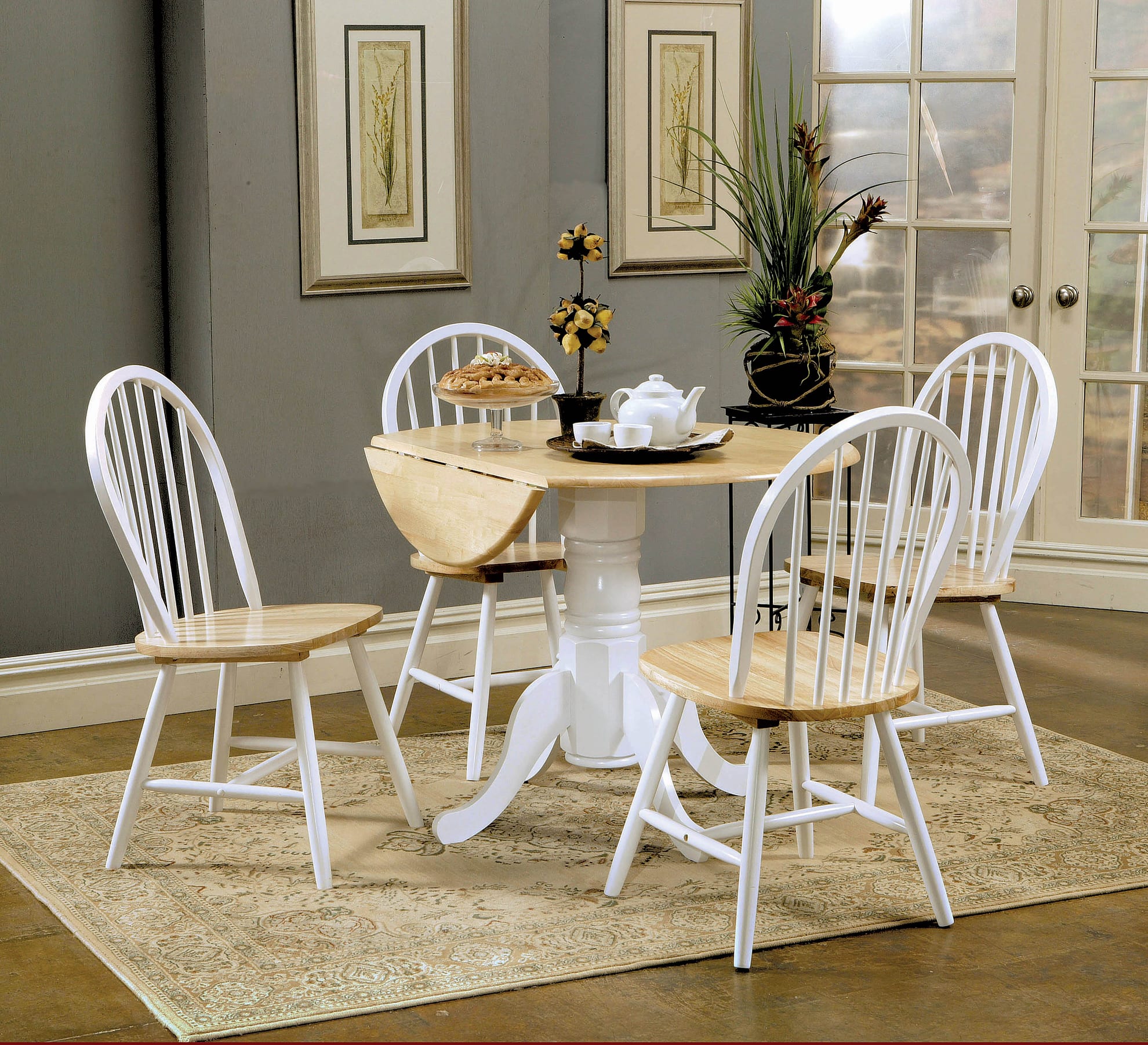 Jofran Simplicity Solid Wood Classic Round Drop-leaf Table - Walmart.com