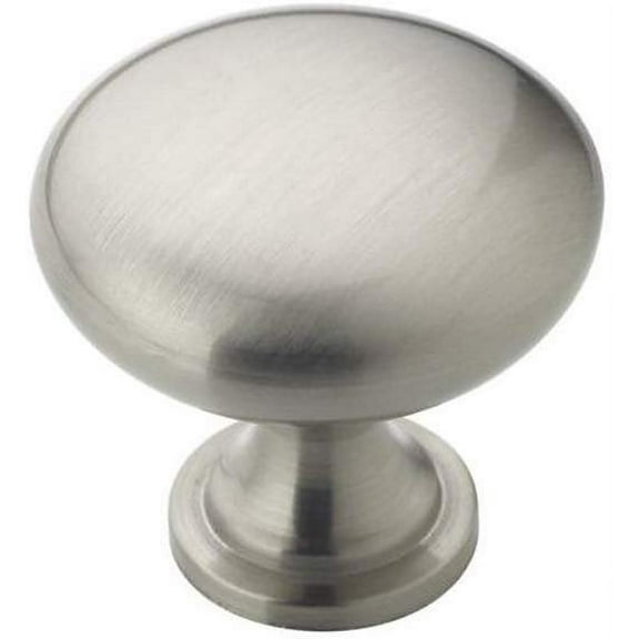 Allison Round Drawer Knob in Satin Nickel Finish Set of 10
