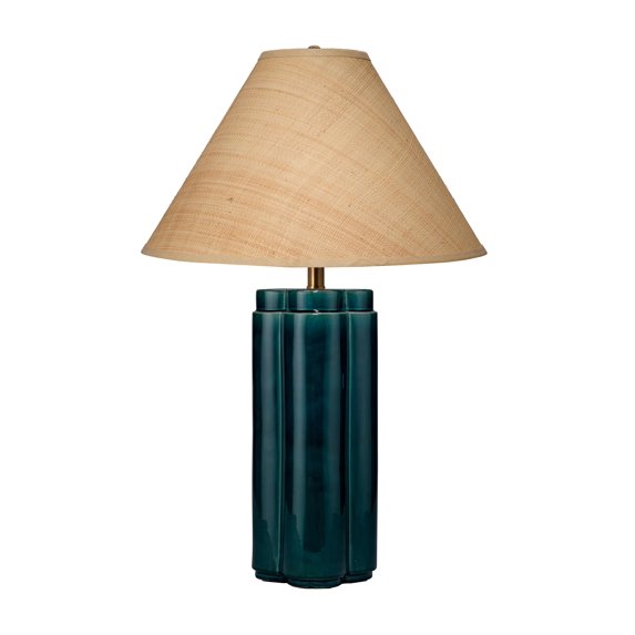 Allister Ceramic Table Lamp with Raffia Shade