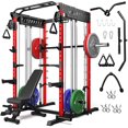 thumbnail image 1 of Forgemus Smith Machine, Multi-Function Power Cage with Dual Pulley Cable Crossover System, 2000LBS All-in-One Squat Rack with Smith Bar and Attachments, Workout Machine for Home Gym, 1 of 10