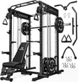 thumbnail image 1 of Allviate Smith Machine, Multi-Function Power Cage with Dual Pulley Cable Crossover System, 2000LBS All-in-One Squat Rack with Smith Bar and Attachments, Workout Machine for Home Gym, 1 of 9