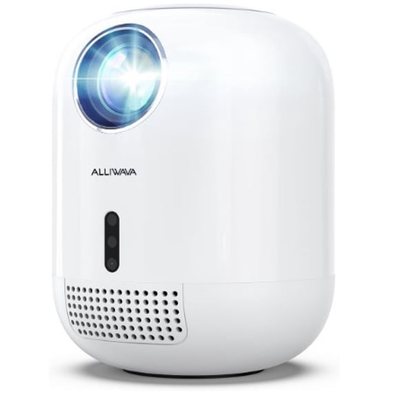 Alliwava PR350 Portable Mini Projector with Auto Focus & 6D Keystone, Native 1080P Full HD, 4K Supported, WiFi 6 5G & Bluetooth, Compatible with iOS, Android, HDMI, USB