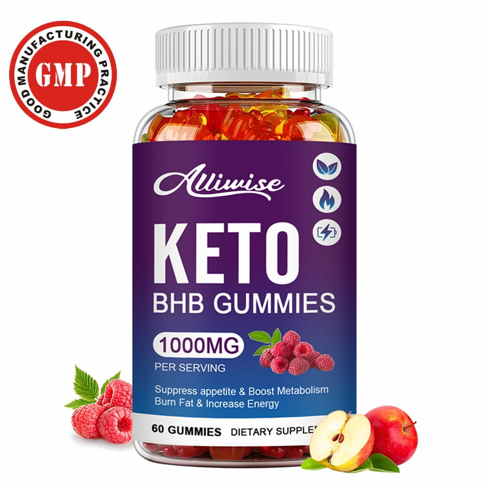 Alliwise Keto BHB Gummies 1000mg, Weight Loss Supplement, Enhances