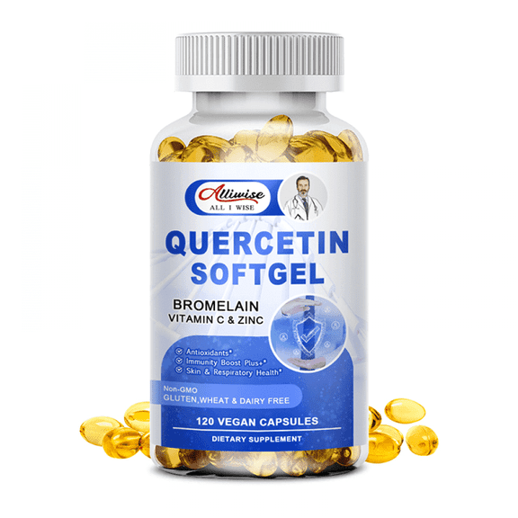 Alliwise Quercetin 1000 mg - Quercetin Dietary Supplement - 120 Servings (Veggie Caps) - Supports Cellular Function, Cardiovascular Health, Immune Health & Response