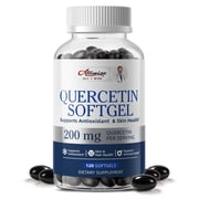 Alliwise Quercetin Softgels with Bromelain & Zinc for Immune & Respiratory Support, Antioxidant Supplement, 120 Softgels 60 Servings