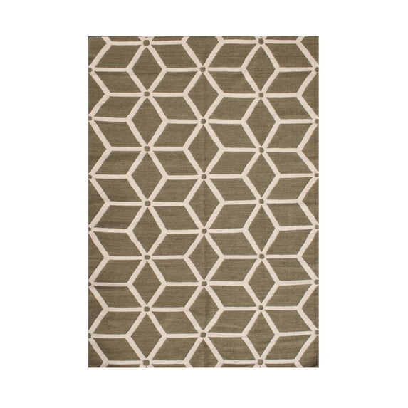 Alliyah Rugs Alliyah Handmade Black New Zealand Blend Wool Rug - 5' x 8'