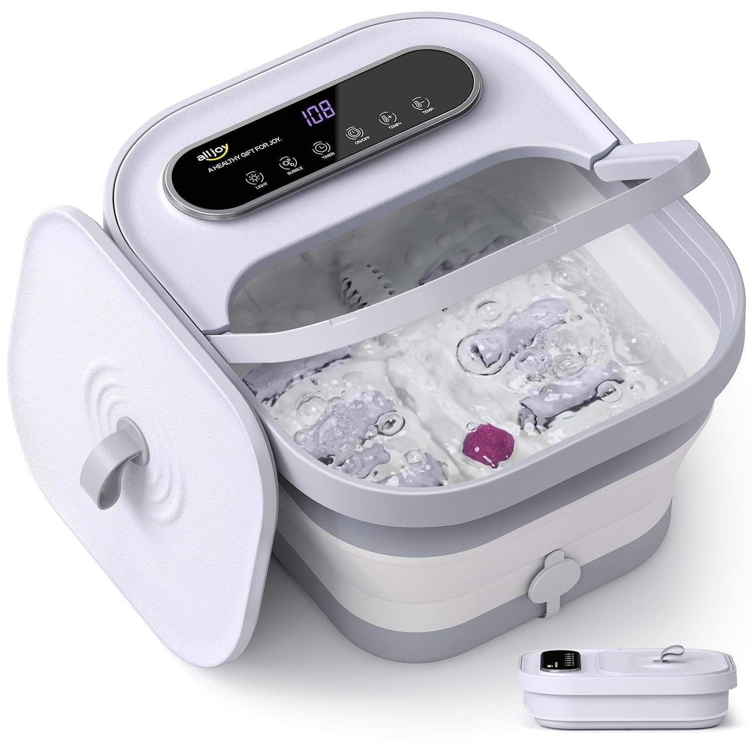 Alljoy Collapsible Foot Spa with Massager and Heat Foot Bubble Bath Alljoy Collapsible Foot Spa with Massager and Heat Foot Bubble Bath