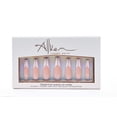 thumbnail image 1 of Allkem Dynamic French Press on Nails | Glossy Extra Long coffin | 10 sizes - 20 pcs Ballerina Nail kit with Glue, 1 of 7