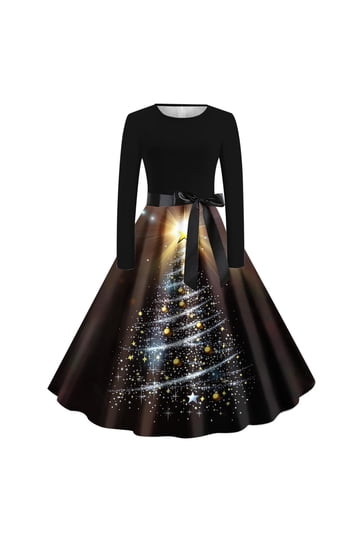 amazon vintage christmas dresses Retro Dress line skirt that outlines