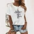 thumbnail image 1 of Alllist Going Out Tops for Women White Short Sleeve Floral Crew Neck T-Shirts T Shirts for Women, 1 of 5