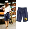 thumbnail image 1 of Alllist Ladies Shorts Solid Short Blue Mid Trousers Skorts for Girls, 1 of 4