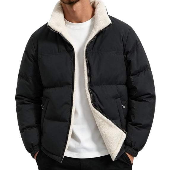 Mid Guy Alllist Mid-Length Black Western Jacket for Men Long Sleeve Mock Neck ...