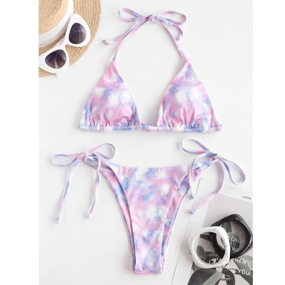 Alllist Pink Tops for Women Trendy Bikini Wire-Free Sexy Graphic Bikini Tops T Shirts for Women