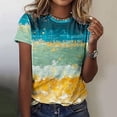 thumbnail image 1 of Alllist Summer Tops for Women 2024 Graphic Crew Neck Short Sleeve T-Shirts Womens Shirts Under $10, 1 of 5