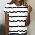 thumbnail image 1 of Alllist Trendy Tops for Women 2024 White Graphic Short Sleeve Crew Neck T-Shirts Womens Blouses, 1 of 4