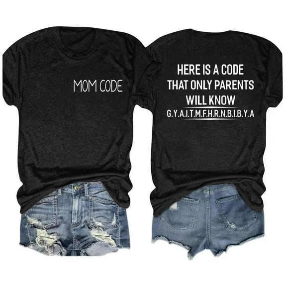 ALLLIST Women Tops Black Graphic Short Sleeve Crew Neck T-Shirts Blouse for Women