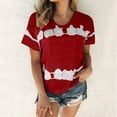 thumbnail image 1 of ALLLIST Going Out Tops for Women Graphic Crew Neck Red Short Sleeve T-Shirts Casual Blouses for Women, 1 of 3