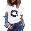 Alllist Womens Tops Clearance Black Short Sleeve Floral Basic Crew Neck T-Shirts Blouses for Women