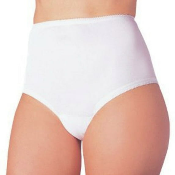 Allman - Women's Reusable Briefs Incontinence Underwear (Hip 38"- 40") White Medium