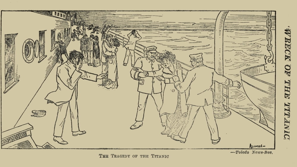 Allman Wreck & Sinking of the Titanic 1912 The tragedy of the Titanic Canvas Art - (24 x 36)