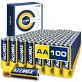 thumbnail image 1 of Allmax AA Maximum Power Alkaline Batteries (100 Count) - Ultra Long-Lasting Double A Battery, 10-Year Shelf Life, Leak-Proof, Safe for Environment - Powered by EnergyCircle Technology (1.5 Volt), 1 of 8