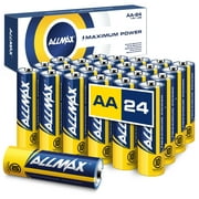 Allmax AA Maximum Power Alkaline Batteries (24 Count) - Ultra Long-Lasting Double A Battery, 10-Year Shelf Life, Leak-Proof, Safe for Environment - Powered by EnergyCircle Technology (1.5 Volt)