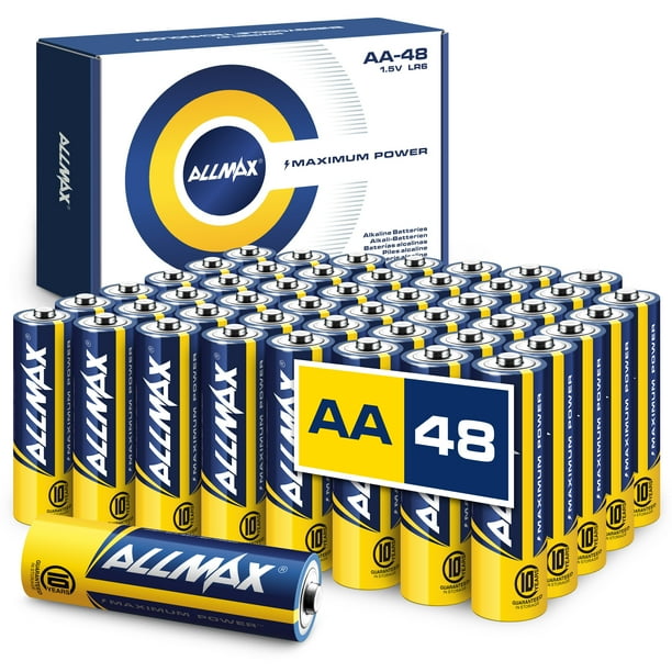 Allmax AA Maximum Power Alkaline Batteries (48 Count) Ultra Long