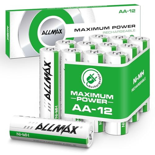 Allmax Aa Maximum Power Rechargeable Nimh Double A Batteries Count