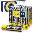 thumbnail image 1 of Allmax AAA Maximum Power Alkaline Triple A Batteries (12 Count) – Ultra Long-Lasting, Leakproof Design, 10-Year Shelf Life, Performance (1.5V), 1 of 4