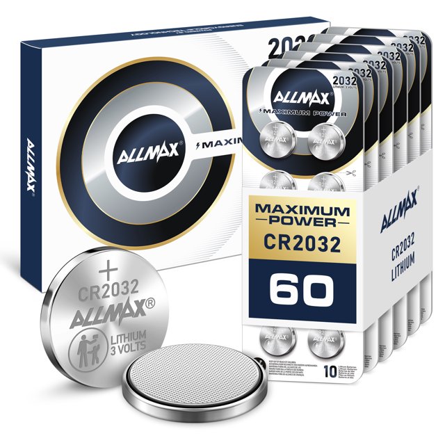 Allmax CR2032 Maximum Power Lithium Coin 3V Battery (60 Count) Ultra