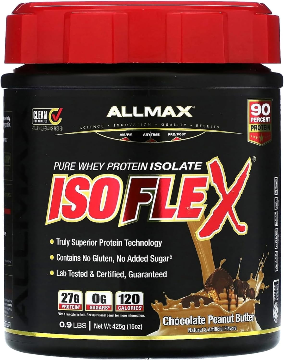 Allmax ISOFLEX Whey Protein Isolate, Chocolate Peanut Butter 0.9 lb