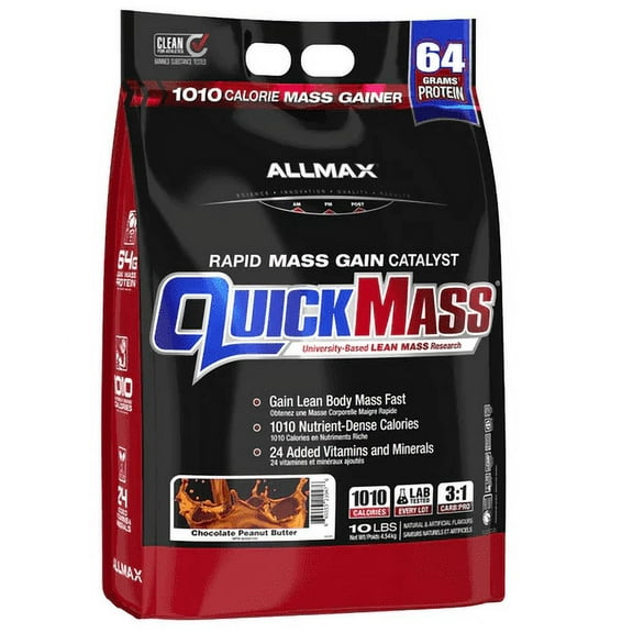 Allmax: Quickmass 10lb Chocolate Peanut Butter Flavor