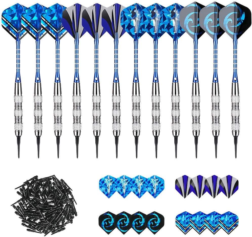 Allnice 12Pcs Soft Tip Darts 18 Gram Professional Darts Set for Electronic Dart Board with 12