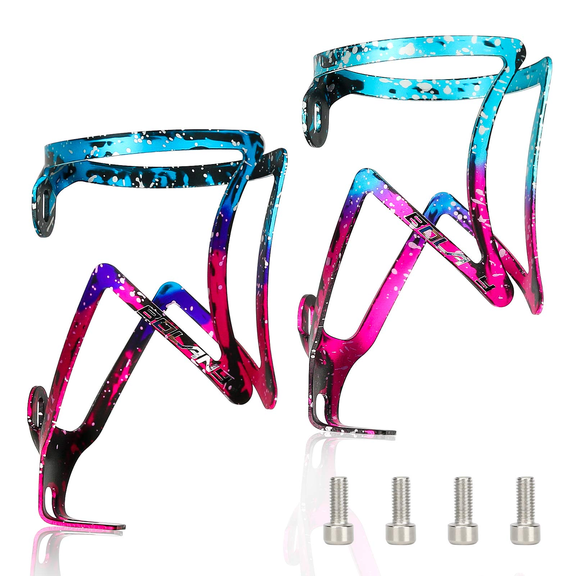 Allnice Bike Water Bottle Cage, Colorful Lightweight Universal Alloy Aluminum Bike Bottle Holder Adjustable Strong Bicycle Drink Cup Portable Drink Holder for Cycling Bicycle Mountain and Kids Bikes