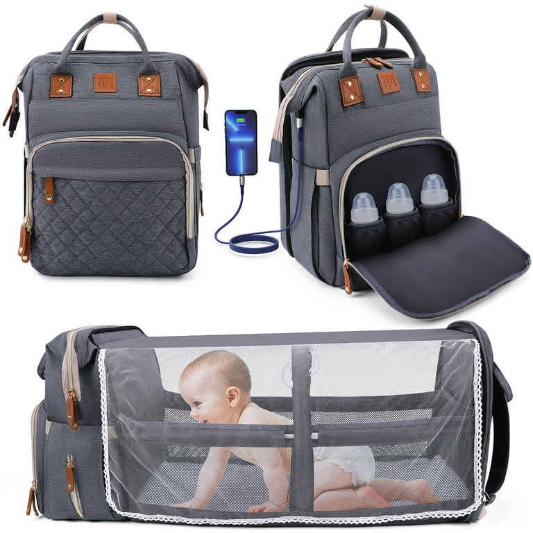3 in 1 Baby Diaper Bag Backpack with Changing Station for Boy Girl