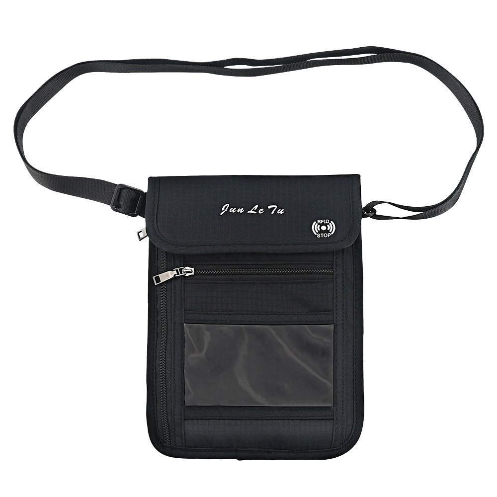 Allnice Neck Pouch Travel Wallet Passport Holder with RFID Blocking