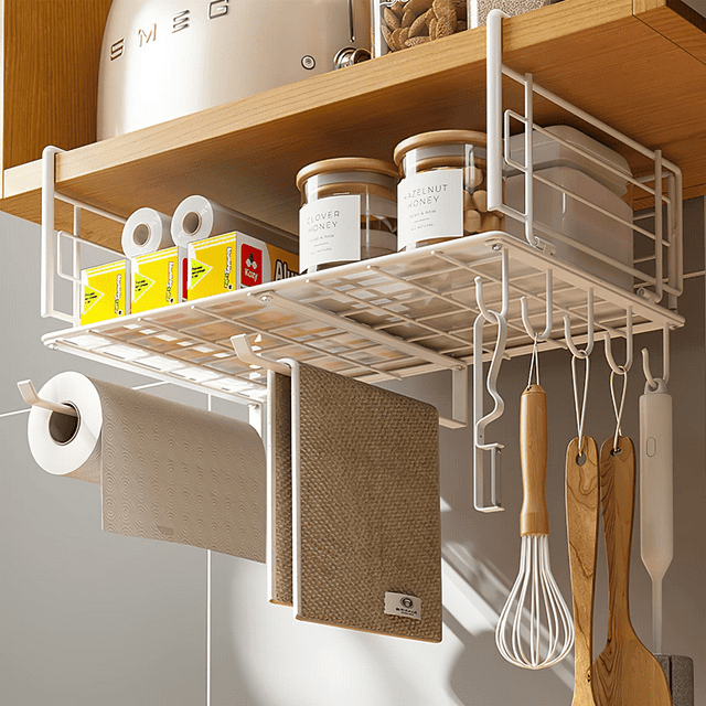Allnice Under Shelf Storage Basket, Multifunction Under Shelf Basket Kitchen Organizers and