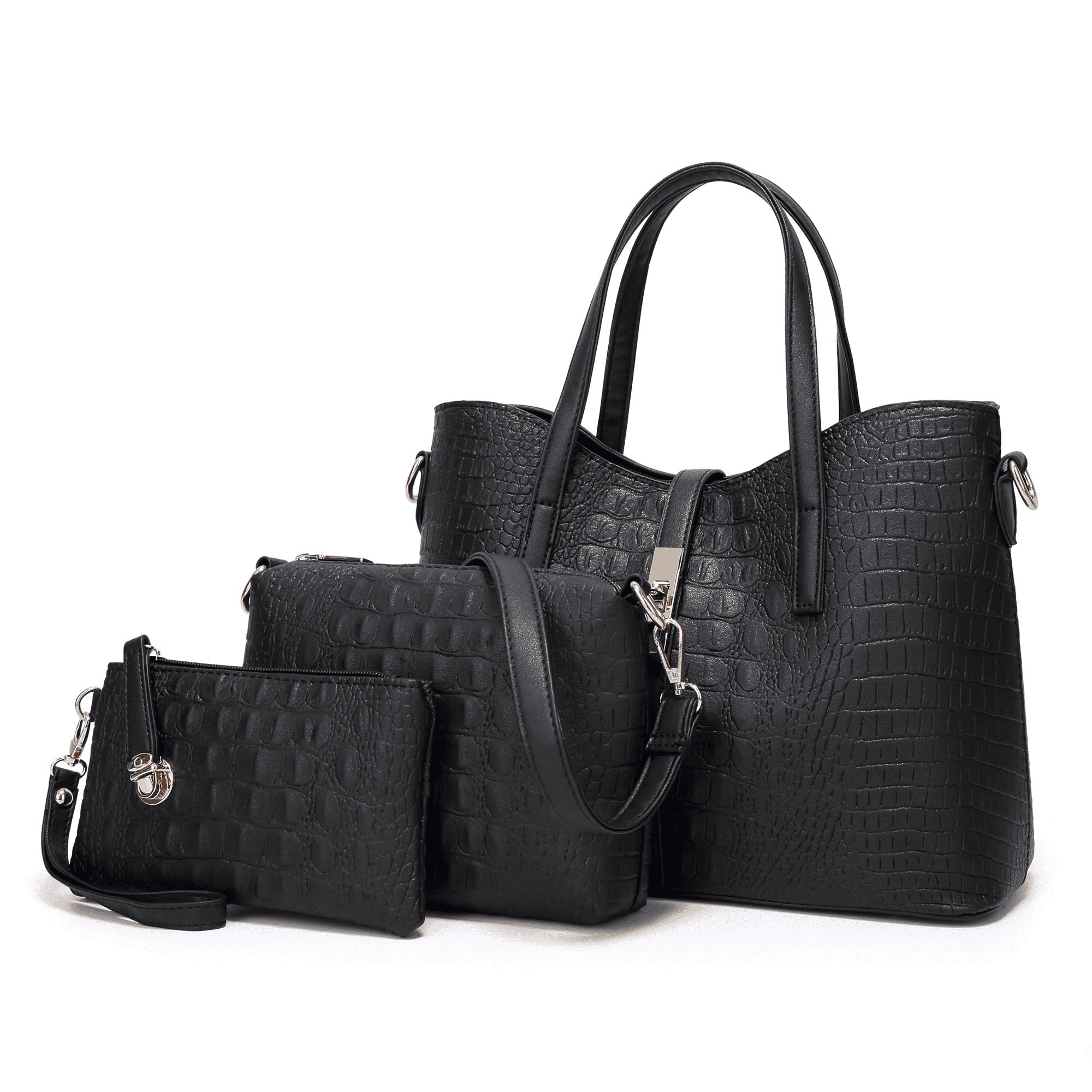 Kripyery Women Handbag Zipper Closure Large Capacity Space-Saving Flap Top  Anti-scratch Decorate Faux Leather Trendy Plaid Women Shoulder Bag Fashion