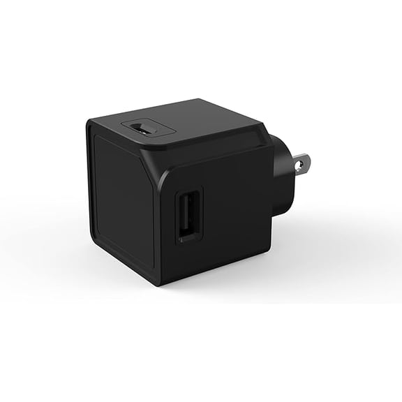Allocacoc, USB Cube Original, USB Wall Charger, 4 Ports, 2 USB-C & 2 USB, 3A, 5V, 15W, Compact Design, Compatible with iPhone, Android, Galaxy, Pixel, iPad, Nintendo Switch and More