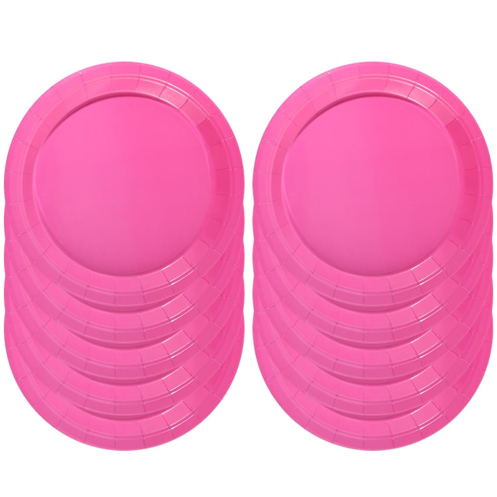 Alloet 10Pcs Disposable Plates Round Paper Plates Home Party Favor