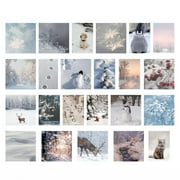 Alloet 46pcs Decorative Stickers Creative Winter Scenery DIY Album Scrapbooking Sticker
