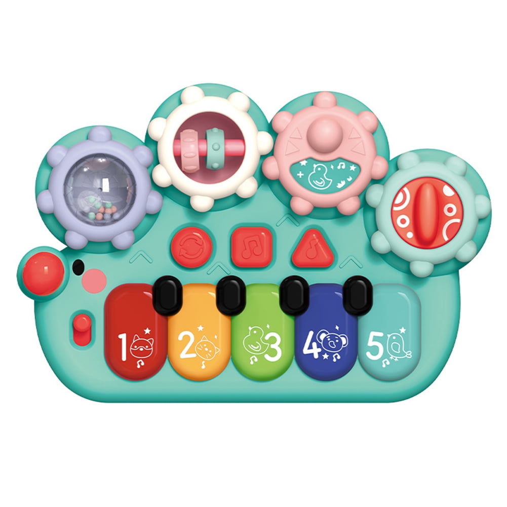 Alloet Baby Music Piano Toys Baby Piano Keyboard Toys with Lights Sounds, Green