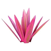 Alloet Iron Yard Art Plant Statue Agave Yard Decorations Stakes Home Decor (pink 27CM)