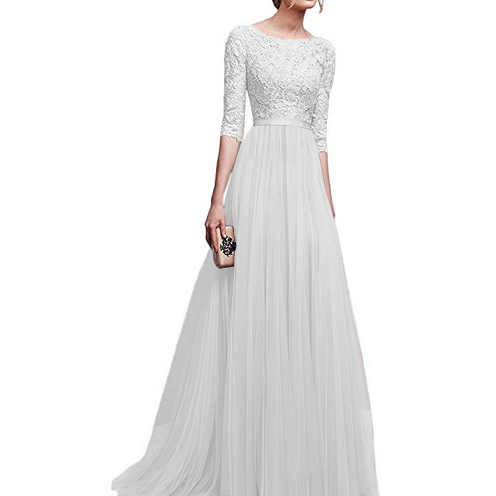 sachin and babi light blue dress Women's Long Blue Chiffon Evening Dress Empire Style with Lace and  Rhinestones – Elegant for Weddings – Code 3123 main image 0