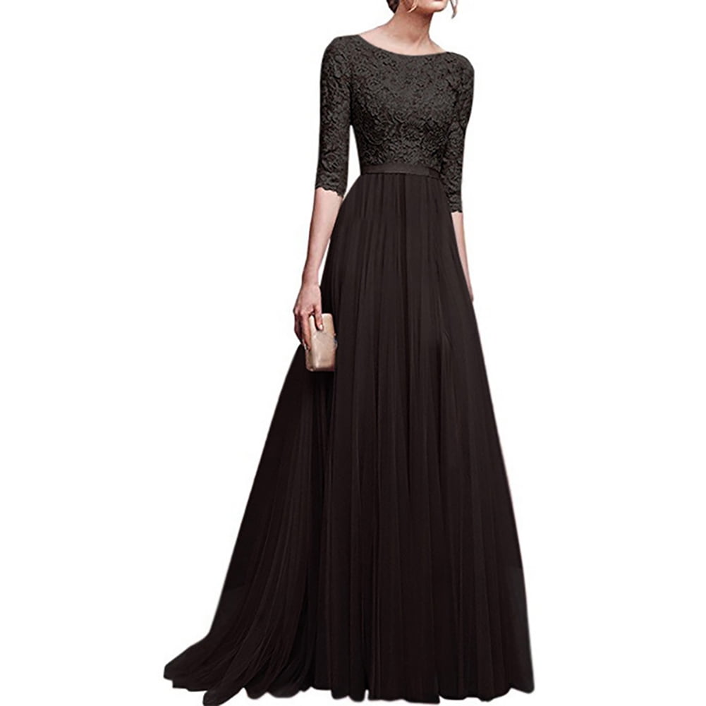 Alloet Women Elegant Chiffon Dress Evening Formal Maxi Gown Dresses ...