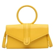 Alloet Women Handbag 2023 Messenger Bag Fashion Candy Color Clutch Purse (Yellow)