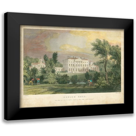 Allom, T. 18x14 Black Modern Framed Museum Art Print Titled - Howick Hall